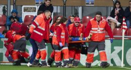 A Spanish footballer was rushed to hospital with a worrying brain injury on Wednesday night