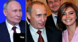 Vladimir Putintoday admitted he is 'in love' - but refused to tell Russians the name of the woman who captured his heart. In an apparently planted question by Russian state media during his annual end of year Q&A, he was asked: 'You said today that you believe love at first sight exists. 'Vladimir [Putin], are you in love?' The divorced dictator - notorious for keeping his private life secret - replied to the question with a simple 'yes'.