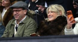 Martha Stewart is pictured watching Swansea City's 2-1 triumph over Wrexham on Friday