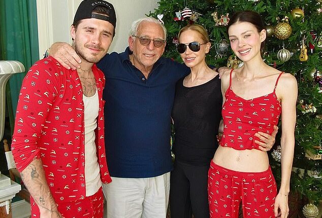 Nicola Peltz has posted cosy Instagram photos of Brooklyn playing happily families with his in-laws, Nelson and Claudia Heffner Peltz, amid the ongoing feud with his parents