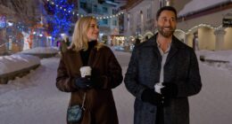 (L to R) Alexandra Breckenridge as Taylor and Ryan Eggold as Matthew in My Secret Santa