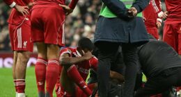 Alexander Isak was forced off with injury during Liverpool's clash with Tottenham on Saturday