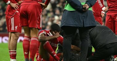 Alexander Isak was forced off with injury during Liverpool's clash with Tottenham on Saturday