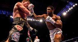 LONDON, ENGLAND - SEPTEMBER 22:  Anthony Joshua and Alexander Povetkin trade punches during the IBF, WBA Super, WBO & IBO World Heavyweight Championship title fight between Anthony Joshua and Alexander Povetkin at Wembley Stadium on September 22, 2018 in London, England. (Photo by Richard Heathcote/Getty Images) Two-time World Heavyweight Champion Anthony Joshua To Fight YouTube Star Jake Paul.