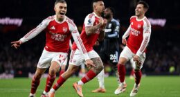 Arsenal will head into 2026 five points clear at the top of the league after beating Aston Villa