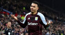 Morgan Rogers scored twice as Aston Villa beat Manchester United 2-1 at Villa Park on Sunday