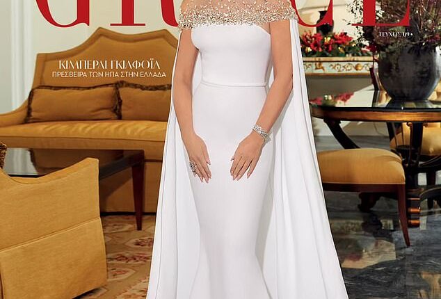 US Ambassador to Greece, Kimberly Guilfoyle, stunned in a new cover story for Grace Magazine this month