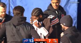 Shedeur Sanders briefly left the Browns' game against the Bills with a gruesome finger injury