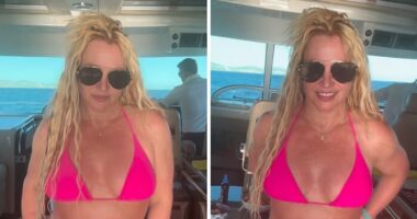 Britney Spears Stuns in Boat Video Removing Pink Bikini Top as Fan Concern Grows