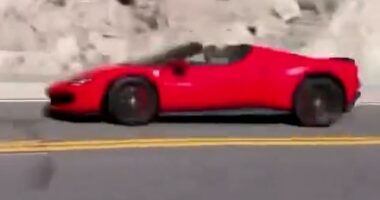 Horrifying footage captured the moment the Call of Duty creator's Ferrari crashed and burst into flames - killing him and his passenger