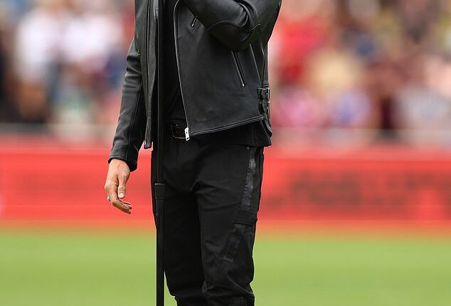 Cody Simpson has taken to social media to reveal he is ready to return recording music again. Pictured: Cody Simpson performs during the AFLW Grand Final match in 2022