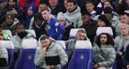 Cole Palmer was furious after being substituted during Chelsea's 2-1 defeat to Aston Villa