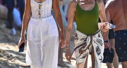 Lauren Silverman and Terri Seymour are spotted at Sandy Lane in Bridgetown, Barbados