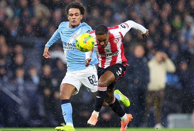 Oscar Bobb has been limited to five league starts for Manchester City so far this season