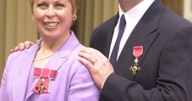 Ice skating legends Jayne Torvill, 68, and Christopher Dean, 67, are reportedly going to be given a damehood and knighthood in the King's New Year Honours (pictured in 2000)