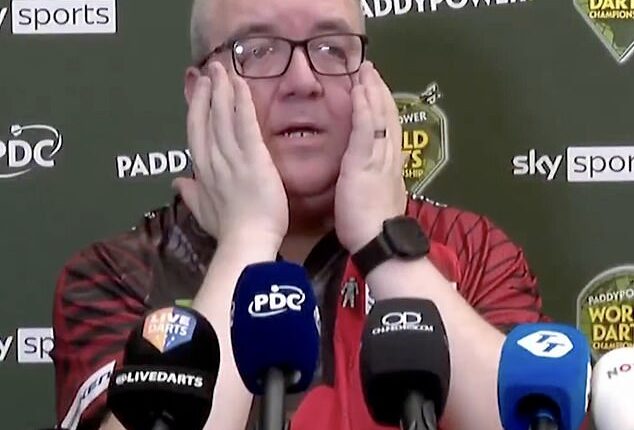 Stephen Bunting was driven to the brink of tears as he gave an emotional interview on Saturday