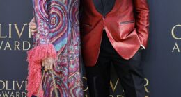 Dawn O'Porter has revealed she got the name of the kebab shop where her husband Chris O'Dowd first declared his love for her tattooed on her bottom (Seen together in April)