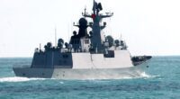 A Chinese Jiangkai-class frigate Hengyang that sailed near Australia in February (pictured)
