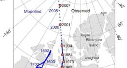 The magnetic North Pole has wandered since the late 1500s, picking up speed in the recent century