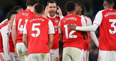 Arsenal currently sit five points clear at the top of the Premier League table - but can anyone catch them?