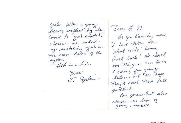 Newly released Epstein files from the Department of Justice have revealed the disgraced financier's last correspondence before he was found dead in his cell