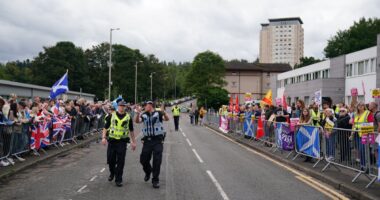 Farage accused of spreading ‘pain and anxiety’ ahead of Scotland rally