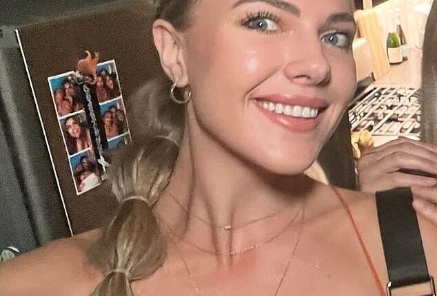 Aspen Brook, from California, grew up using social media filters on all of her pictures which she believes caused her to develop body dysmorphia disorder (pictured before the operation)