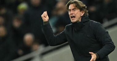 Thomas Frank railed against decisions as Cristian Romero and Xavi Simons saw red and nine-man Tottenham team crashed to yet another home defeat at the hands of Liverpool