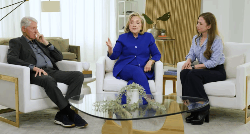 Bill, Hillary, and Chelsea Clinton