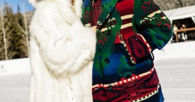 Goldie Hawn, 80, and Kurt Russell, 74, put on a cosy display at St. Regis World Snow Polo at Rio Grande Park in Aspen, Colorado, on Thursday