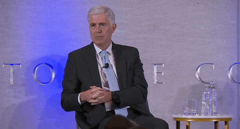 Neil Gorsuch speaking at an event.