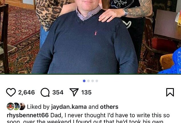 Manchester United's Rhys Bennett (right) has opened about his father David's death in October after he took his own life