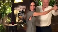 Victoria Beckham danced with her rarely-seen father Tony Adams during her family Christmas celebrations without her eldest son Brooklyn