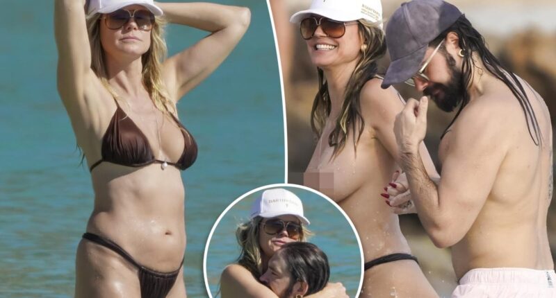 Heidi Klum ditches bikini top to cozy up to husband Tom Kaulitz during St. Barths vacation