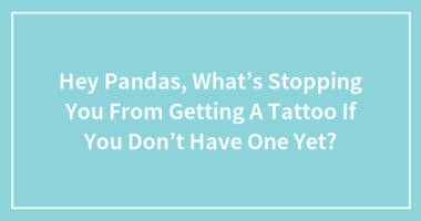 Hey Pandas, What’s Stopping You From Getting A Tattoo If You Don’t Have One Yet?