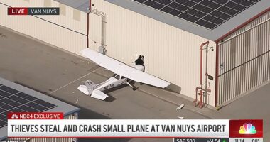 Hijacked plane crashes into Los Angeles airport building