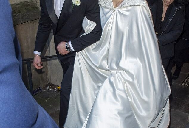 The couple were declared man and wife at a ceremony in Bath Abbey