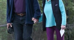 A Hollywood golden couple with an 18 year age-gap looked as smitten as can be during a leisurely stroll