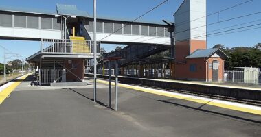 A child was struck by a train at Carseldine train station in Brisbane's north on Saturday