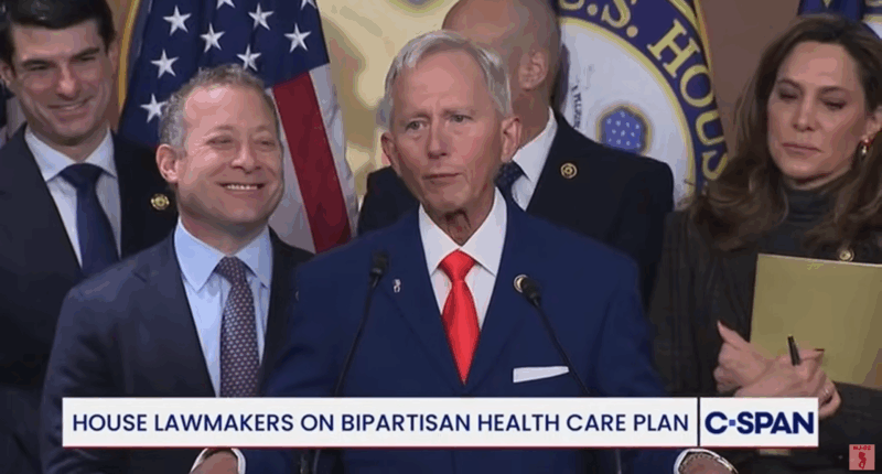 Rep. Jeff Van Drew talking at a press conference.