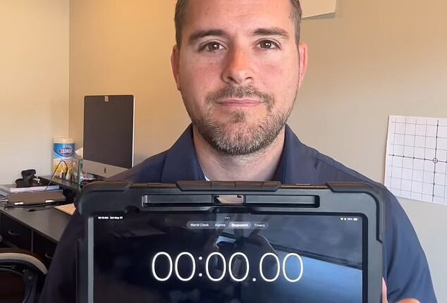 Dr Ryan Worley (pictured), a Clinical Neuroscience and Brain Rehabilitation Specialist from the US has revealed a simple 30-second test can offer clues about alertness, anxiety, fatigue and mental processing speed