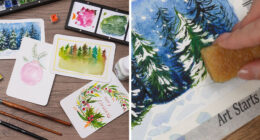 I Decided To Hand-Paint My Christmas Cards This Year, And Here Are 4 Easy Ideas Even Beginners Can Try