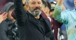 Hearts manager Derek McInnes has guided his side to the top of the Premiership table