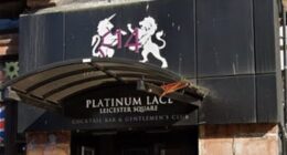 The group racked up a £3,500 bill at Platinum Lace night club in London's Leicester Square