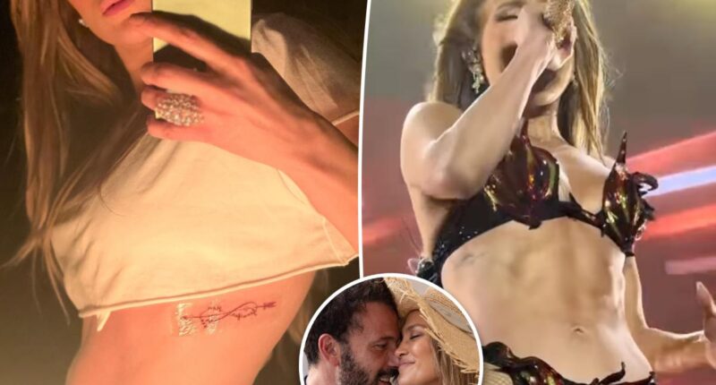 Jennifer Lopez is bidding goodbye to her infinity arrow tattoo tribute to ex-husband Ben Affleck