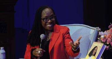 Ketanji Brown Jackson speaking during an event.