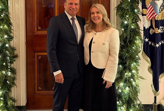 White House Press Secretary Karoline Leavitt, 28, gave followers an intimate look into her Christmas holidays with her family, as she cozied up to her husband, Nicholas Riccio, 60