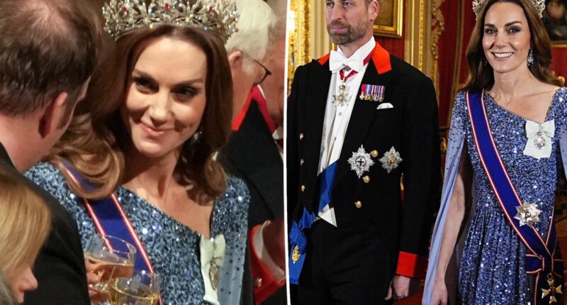 Kate Middleton adds major sparkle to Windsor Castle banquet with biggest tiara she's ever worn