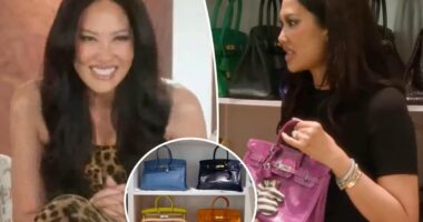 Kimora Lee Simmons shows off collection of designer bags including Chanel and Hermès