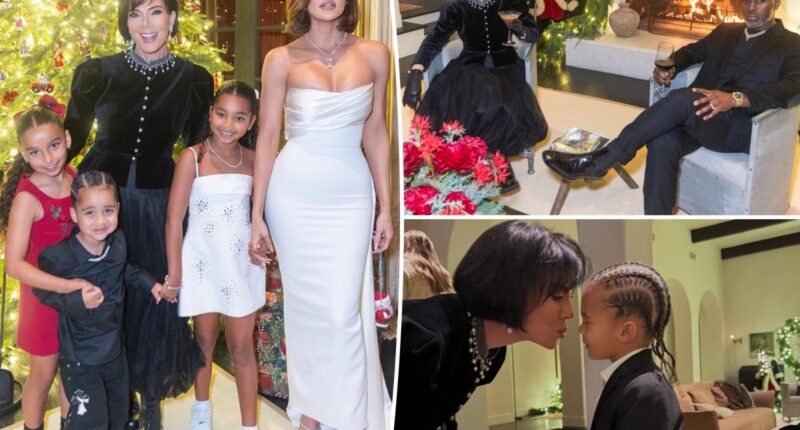 Kris Jenner shares sparkling snaps of festive Kardashian family Christmas celebration